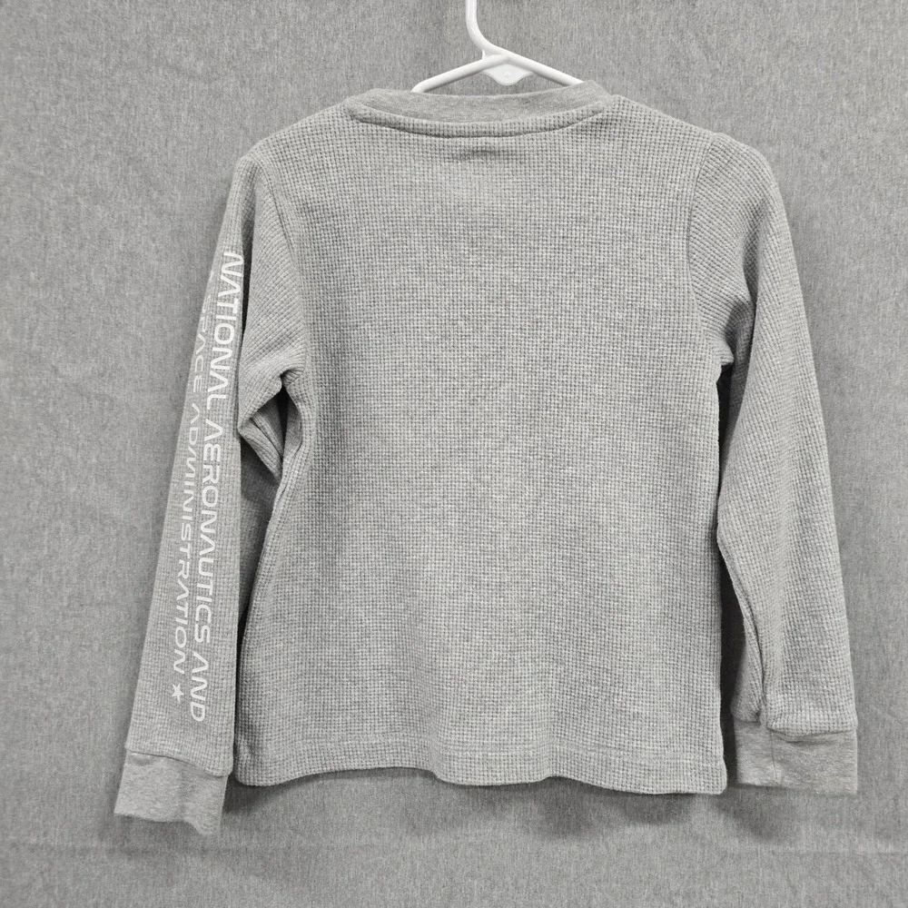 Eighty Eight Brand Kids NASA Astronaut Dabbing Waffle Knit Thermal Shirt‎ Gray 5
